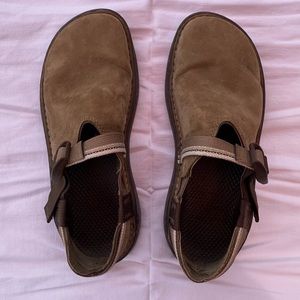 Chaco Pedshed Clog Sandal Shoe Nubuck Leather Wide